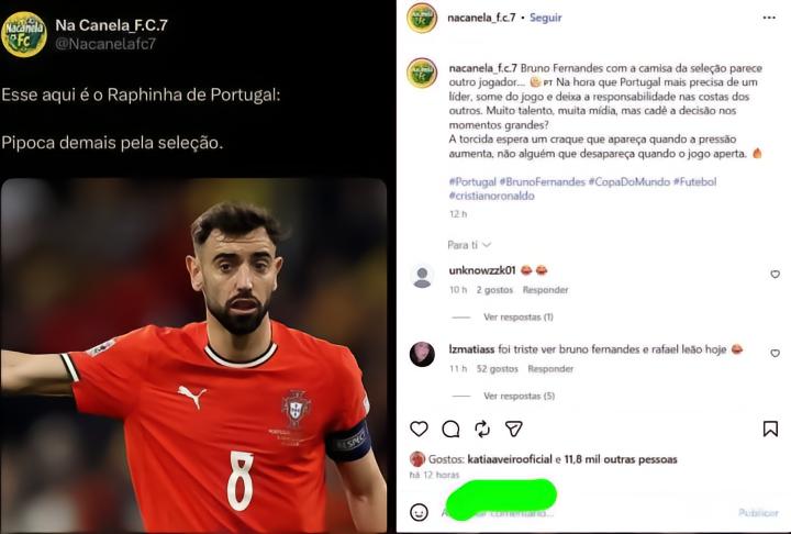 C罗姐姐在Instagram力挺批评布鲁诺·费尔南德斯言论