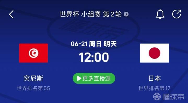 突尼斯迎战日本，临时换帅战意浓；久保健英缺阵，日本力争三分
