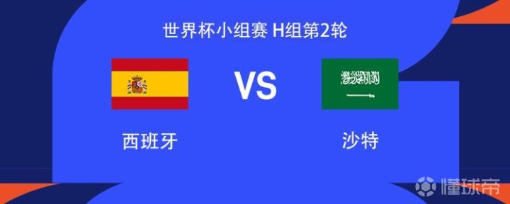 世界杯H组第二轮：西班牙迎战沙特，首发阵容揭晓