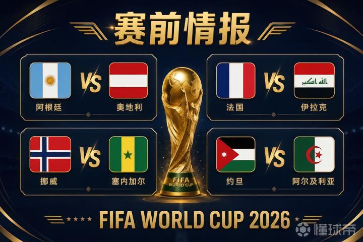 6月23日赛事前瞻：挪威挑战非洲豪强，阿根廷与奥地利争夺小组第一