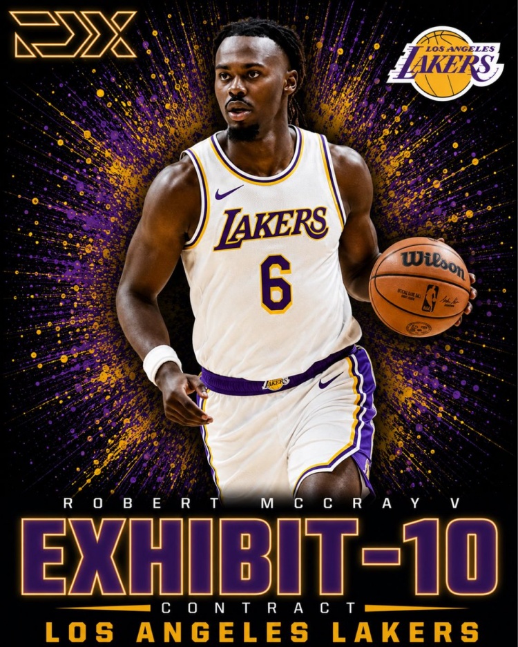 湖人队新加盟：罗伯特·麦克雷五世签下Exhibit-10短期合同