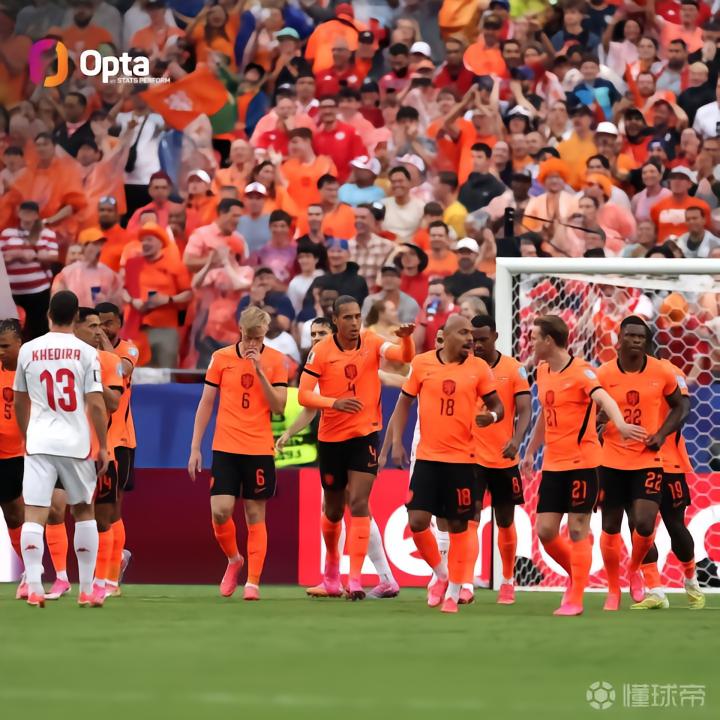 荷兰队在对阵突尼斯的比赛中创下自1971年以来的最快2-0领先记录