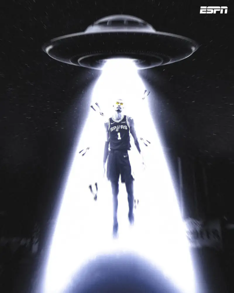 外星人登陆纽约！ESPN晒文班亚马海报庆祝胜利