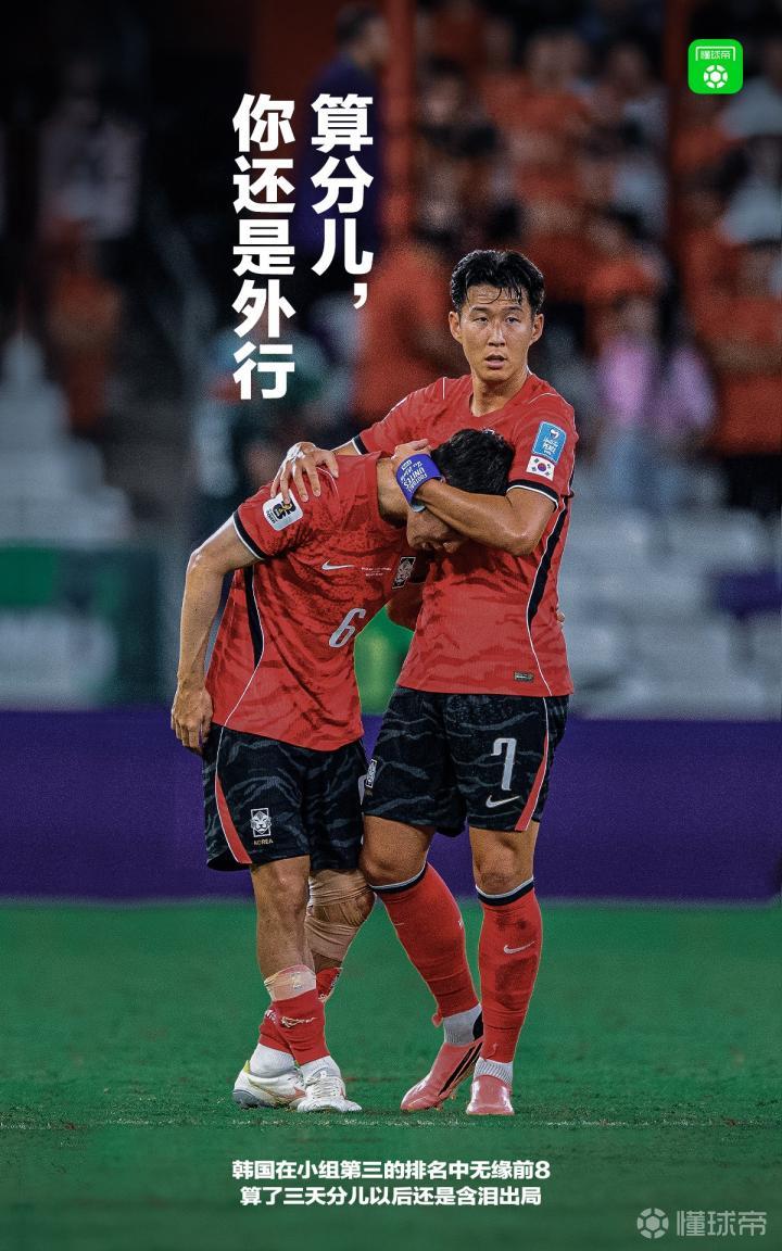 韩国队世界杯之旅提前结束，小组赛末轮首日锁定小组第三