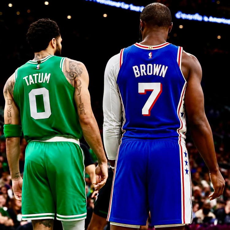 NBA双人组杰森·塔图姆与杰伦·布朗113次同场25+，历史第五多！
