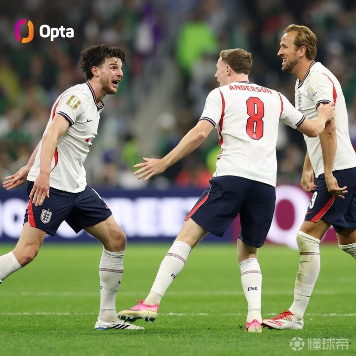 英格兰队世界杯1/4决赛晋级次数达11次，仅次巴西与德国