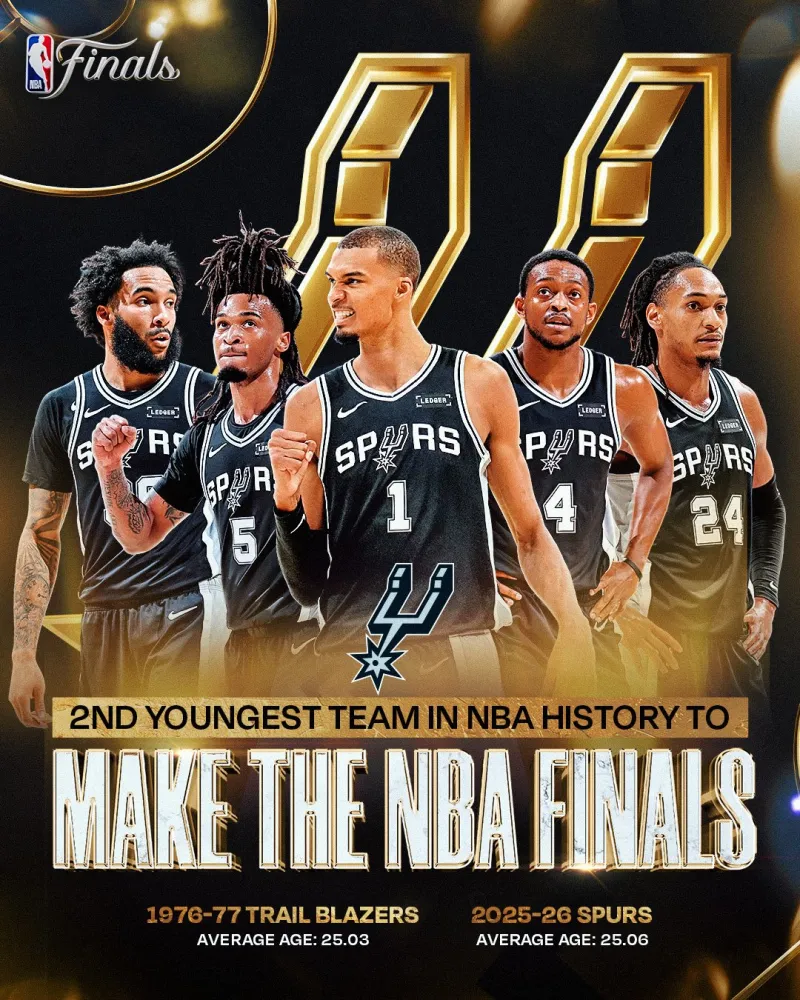 NBA官方：马刺成历史第二年轻总决赛球队，向第六冠发起冲击