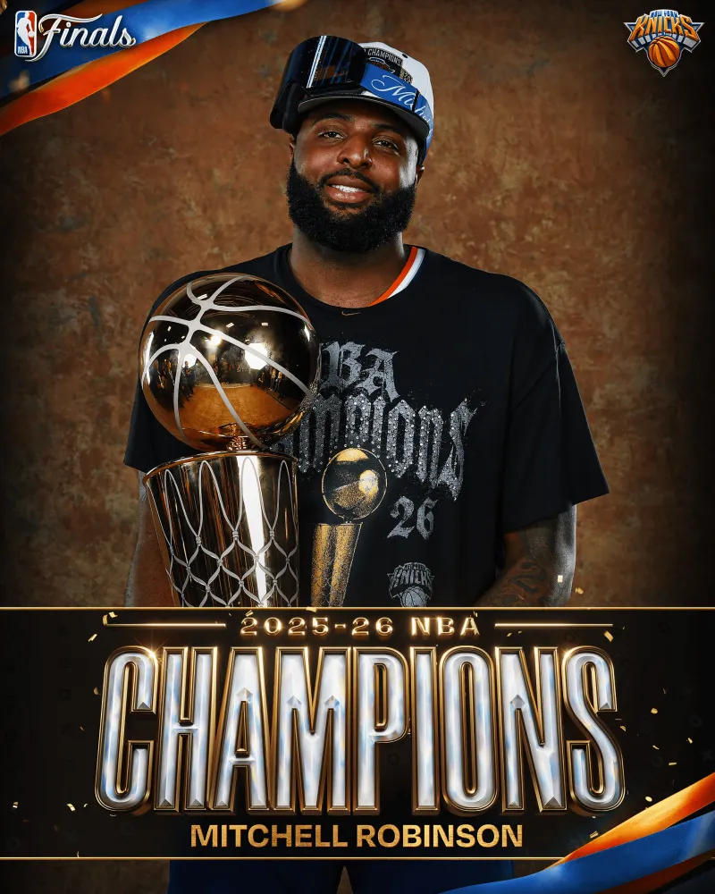 NBA官方晒米罗捧杯照：在NBA征战8年就获得了总冠军