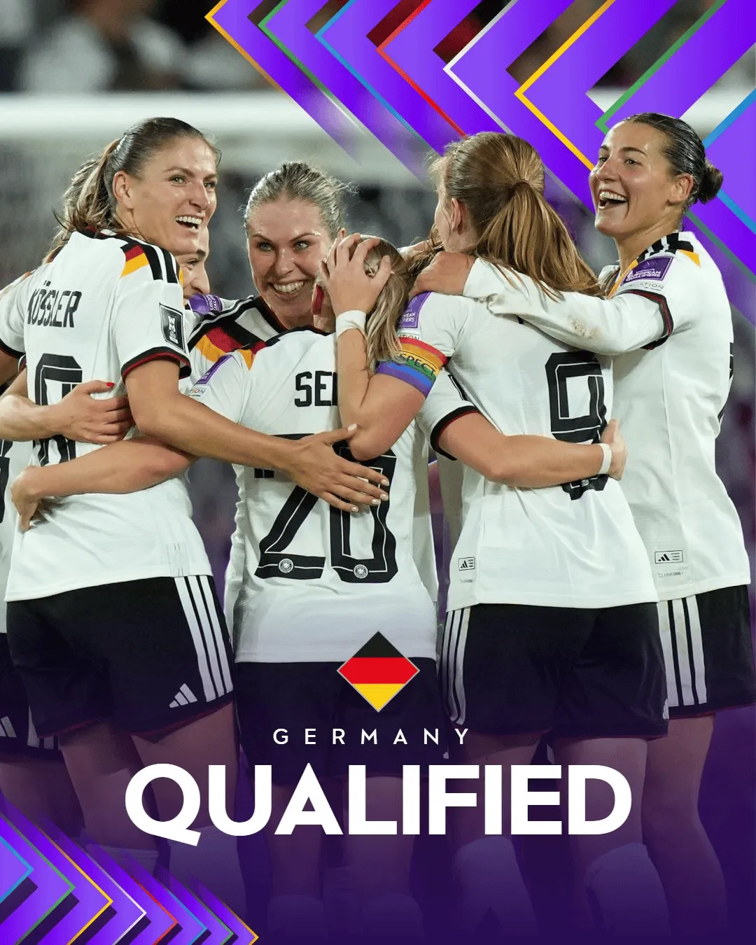 2-0挪威，德国女足成为首支晋级2027世界杯的欧洲球队
